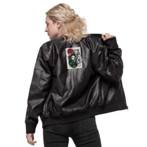 DEMON SLAYER Premium Leather Bomber Jacket #19