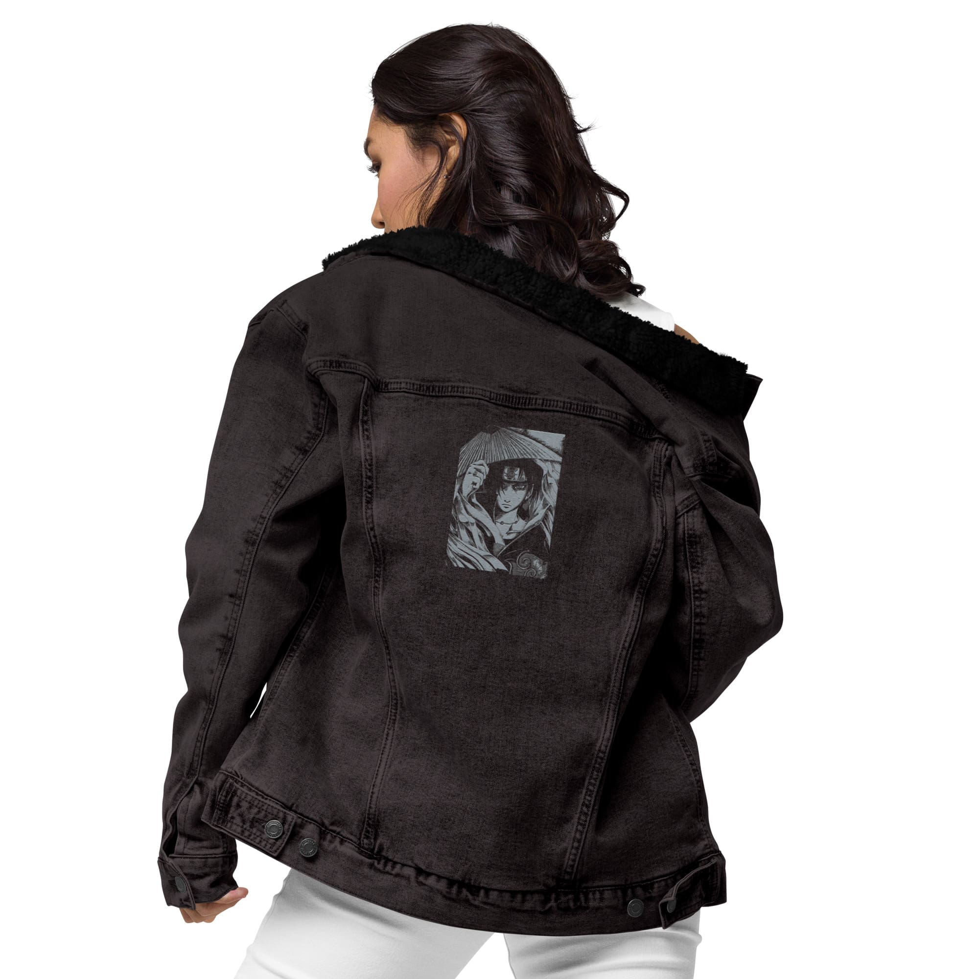 unisex-sherpa-denim-jacket-black-denim-back-658eb2b3d74d2.jpg