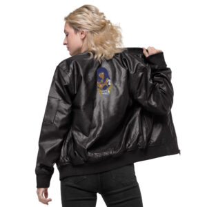 WAIFU Premium Leather Bomber Jacket#5