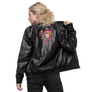 WAIFU Premium Leather Bomber Jacket#7